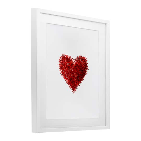 Stupell Industries Cluster of Hearts Shape Framed Print Under Glass Wall Art